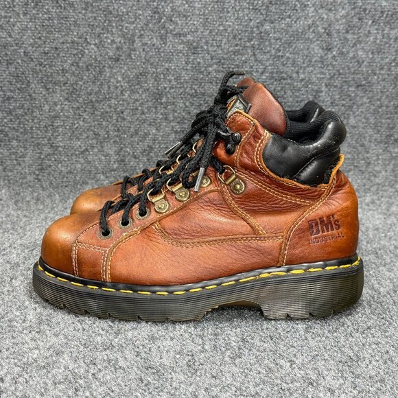 Dr. Martens Teak Safety Boots‎ Made in England  Men\'s 6 Brown Leather Steel Toe main image 3